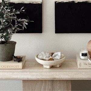 Studio McGee | Decorative Terracotta Cross Base Bowl